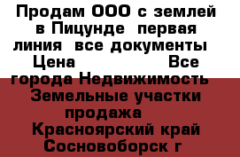 Продам ООО с землей в Пицунде, первая линия, все документы › Цена ­ 9 000 000 - Все города Недвижимость » Земельные участки продажа   . Красноярский край,Сосновоборск г.